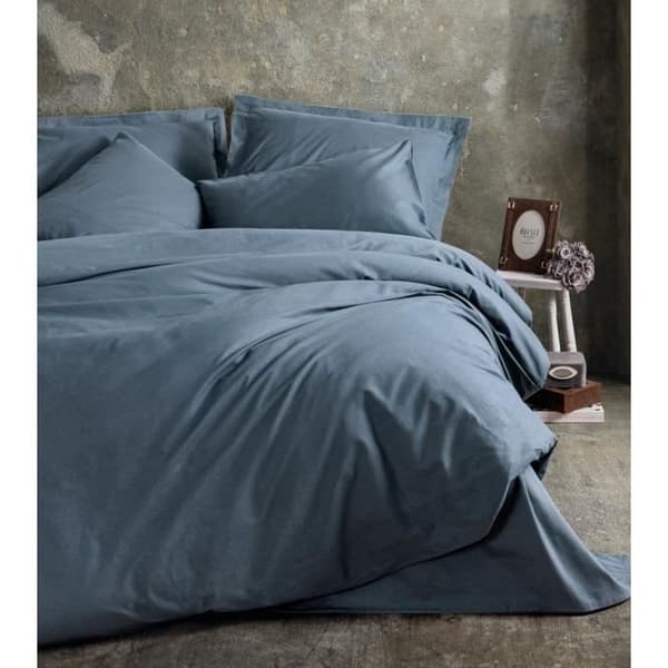 Bäddset - 1 påslakan 220 x 240 cm + 2 örngott 60 x 60 cm - 100% bomull - Antracit
