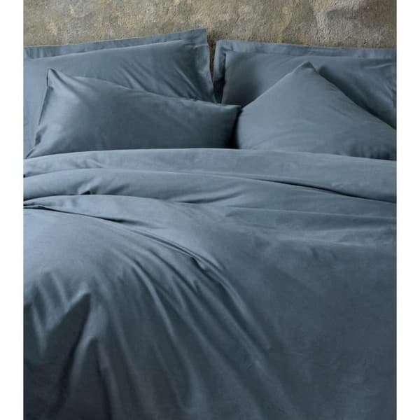 Bäddset - 1 påslakan 220 x 240 cm + 2 örngott 60 x 60 cm - 100% bomull - Antracit