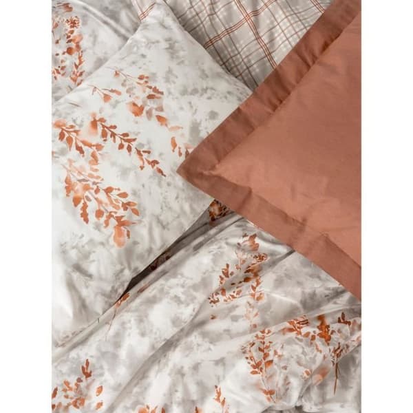 Bäddset - 1 påslakan 220 x 240 cm + 2 örngott 60 x 60 cm - 100% bomull - Kanel