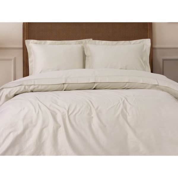 Bäddset - 1 påslakan 220 x 240 cm + 2 örngott 60 x 60 cm - 100% bomullssatin - Beige