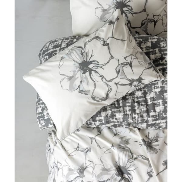 Bäddset - 1 påslakan 220 x 240 cm + 2 örngott 60 x 60 cm - 100% bomull - Antracit