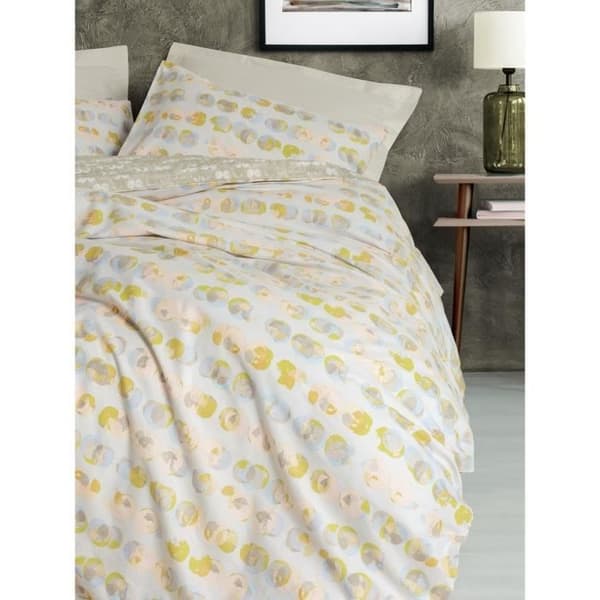 Bäddset - 1 påslakan 220 x 240 cm + 2 örngott 60 x 60 cm - 100% bomull - Beige