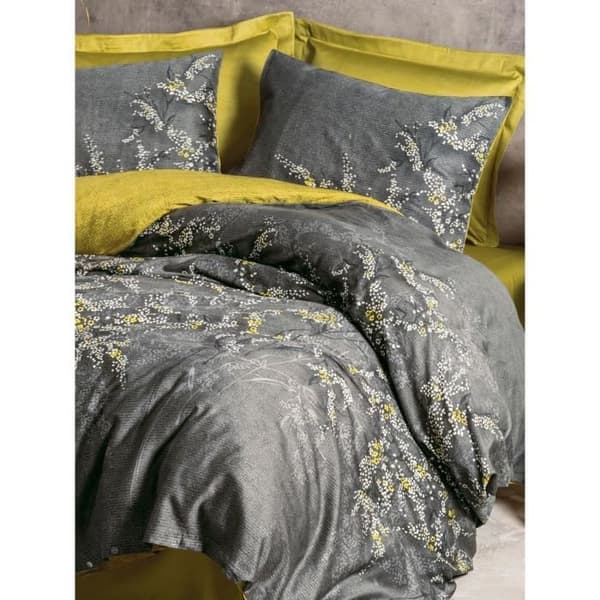 Bäddset - 1 påslakan 220 x 240 cm + 2 örngott 60 x 60 cm - 100% bomullssatin - Antracit