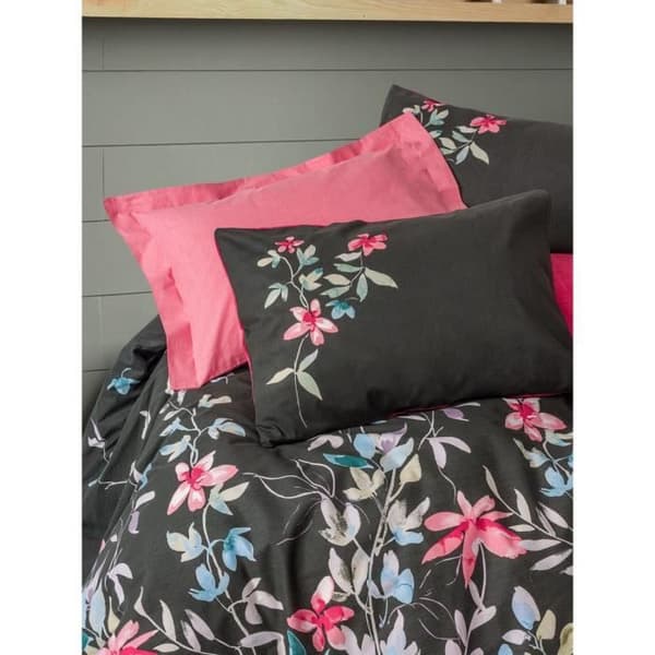 Bäddset - 1 påslakan 220 x 240 cm + 2 örngott 60 x 60 cm - 100% bomull - Rosa