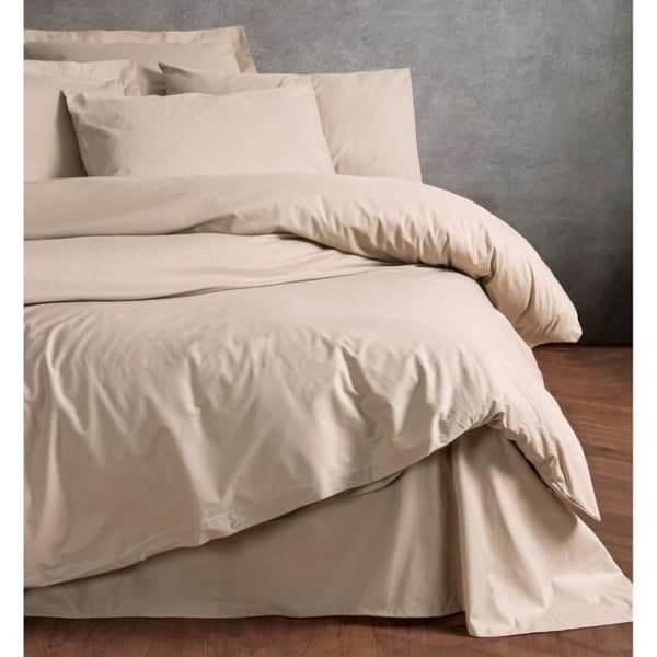 Bäddset - 1 påslakan 220 x 240 cm + 2 örngott 60 x 60 cm - 100% bomull - Beige