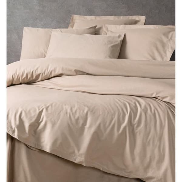 Bäddset - 1 påslakan 220 x 240 cm + 2 örngott 60 x 60 cm - 100% bomull - Beige