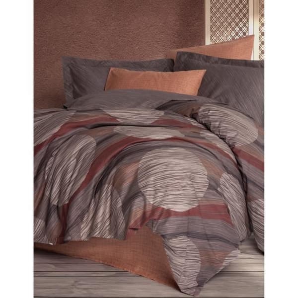 Bäddset - 1 påslakan 220 x 240 cm + 2 örngott 60 x 60 cm - 100% bomull - Kanel