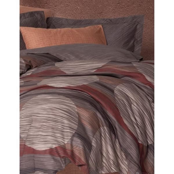 Bäddset - 1 påslakan 220 x 240 cm + 2 örngott 60 x 60 cm - 100% bomull - Kanel