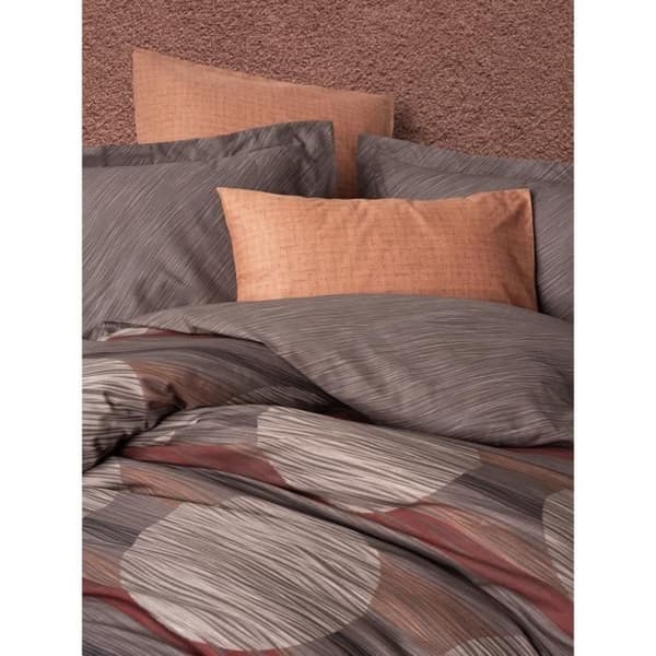 Bäddset - 1 påslakan 220 x 240 cm + 2 örngott 60 x 60 cm - 100% bomull - Kanel