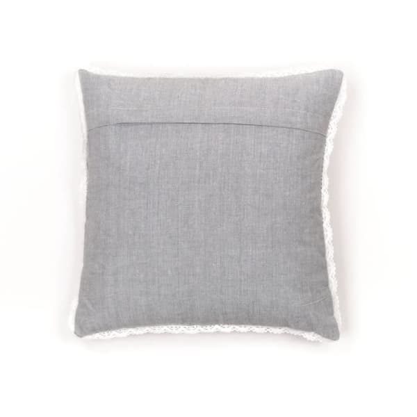 Kudde - IDAG - CHARME - Chambray x Dentelle Constance - 40 x 40 cm