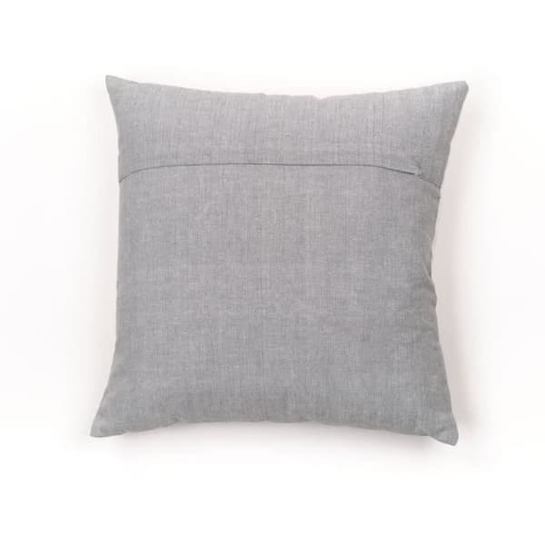 Kudde - IDAG - CHARME - Slub x Chambray x Pompon Capucune - 40 x 40 cm