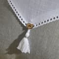 Miniatyrbild 2 av 4: Kudde - IDAG - CHARME - Slub x Chambray x Pompon Capucune - 40 x 40 cm