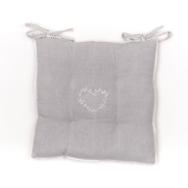 Quiltad sits - TODAY - CHARME - Chambray x Petite Broderie Constance - 40 x 40 cm