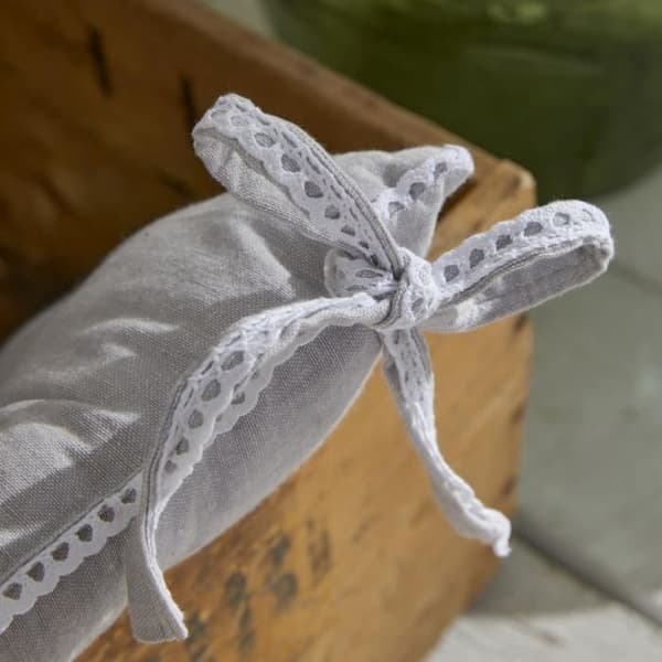 Quiltad sits - TODAY - CHARME - Chambray x Petite Broderie Constance - 40 x 40 cm