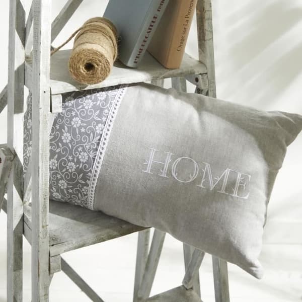Kudde - TODAY - CHARME - Tryckt x Chambray x Capucine Broderi - 30 x 50 cm