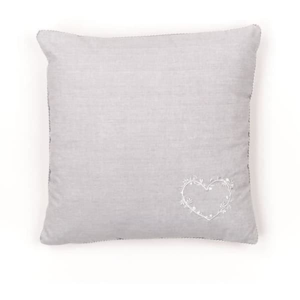 Kudde - IDAG - CHARME - Chambray x Petite broderie Constance - 40 x 40 cm