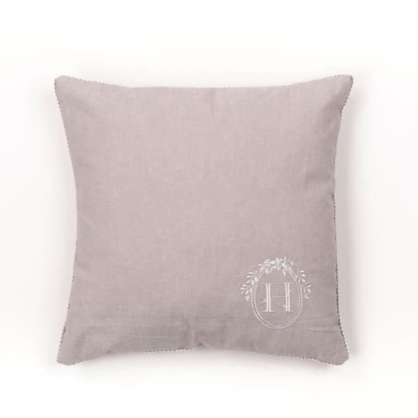 Kudde - IDAG - CHARME - Chambray x Petite broderie Berenice - 40 x 40 cm