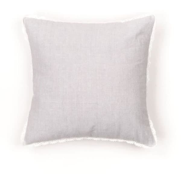 Kudde - IDAG - CHARME - Chambray x Dentelle Capucine - 40 x 40 cm