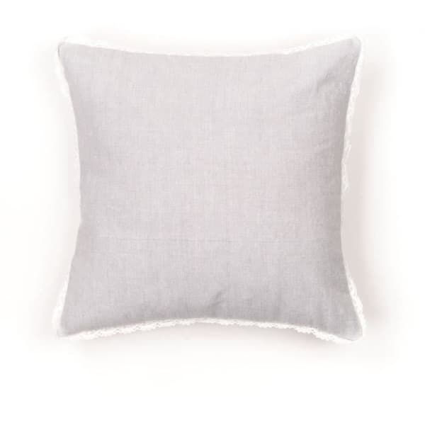 Kudde - IDAG - CHARME - Chambray x Dentelle Capucine - 40 x 40 cm