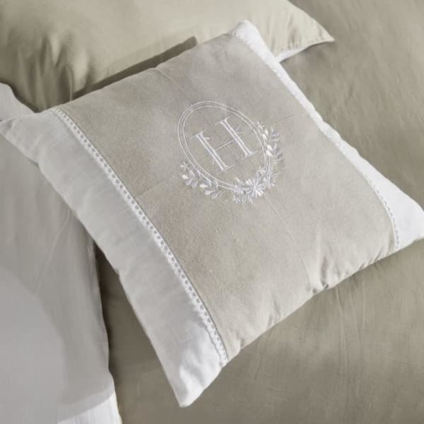 Kudde - IDAG - CHARME - Slub x Chambray x Berenice Broderi - 40 x 40 cm