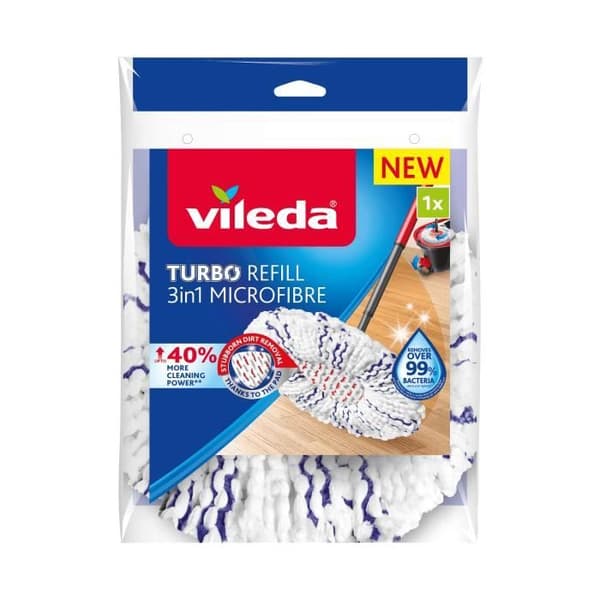 Vileda Turbo 3in1 Microfiber Spin Mop Insats