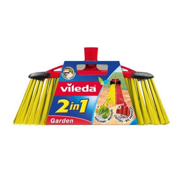 Vileda 112091, utomhus, svart, röd, gul, mjuk - hård borst, fiberförstärkt plast