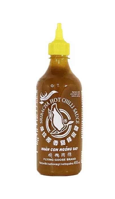 Sriracha Gul Chilisås 455ml Flying Goose Thailand