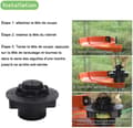 Miniatyrbillede 4 af 5: IBC Tank Vandhane 1000L Regnvandsopsamling Vandhane, IBC Vandtank Adapter 1/2" Dobbelt Messing Vandhane Lavet af PP Grov Gevind 60MM (1/2)