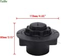 Miniatyrbillede 2 af 5: IBC Tank Vandhane 1000L Regnvandsopsamling Vandhane, IBC Vandtank Adapter 1/2" Dobbelt Messing Vandhane Lavet af PP Grov Gevind 60MM (1/2)