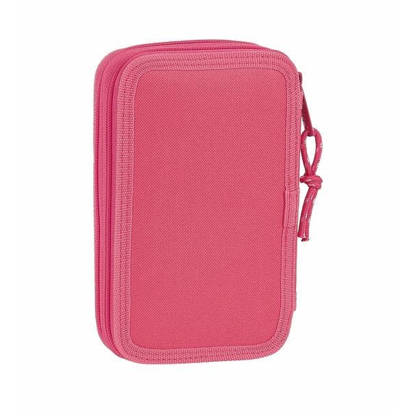 Dubbelt pennfodral BlackFit8 M854 Rosa 12.5 x 19.5 x 4 cm (28 Delar)