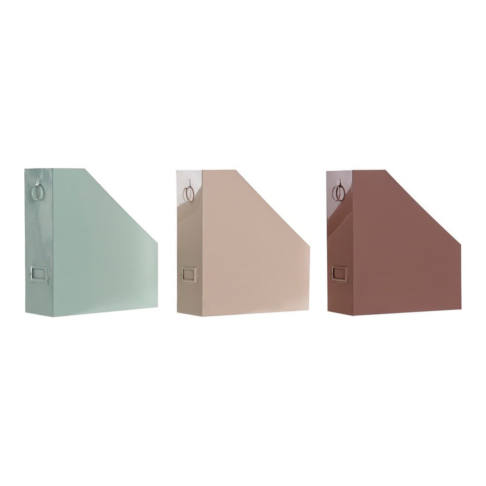 Flerfunktionell förvaring DKD Home Decor Järn (3 pcs) (10 x 25 x 28 cm)