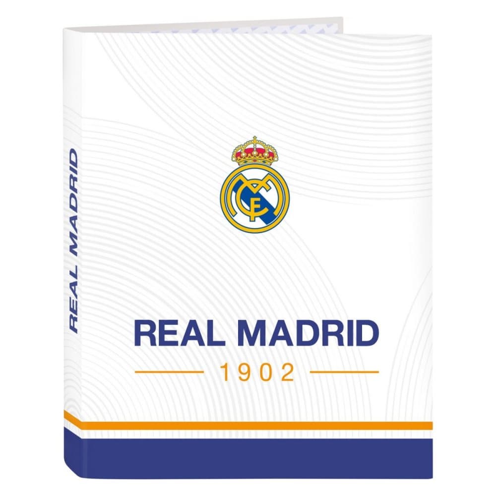 Ringpärm Real Madrid C.F. Blå Vit A4 (26.5 x 33 x 4 cm)