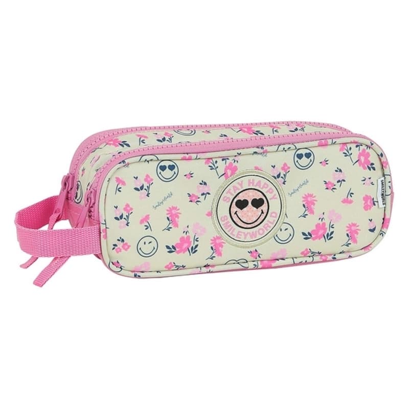 Bag Smiley World Garden Rosa Vit (21 x 8 x 6 cm)