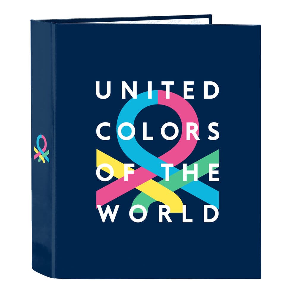 Ringpärm Benetton Marinblå A4 (27 x 33 x 6 cm) (40 mm)