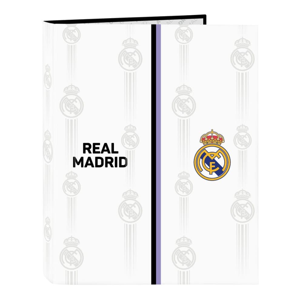 Ringpärm Real Madrid C.F. Svart Vit A4 (26.5 x 33 x 4 cm)