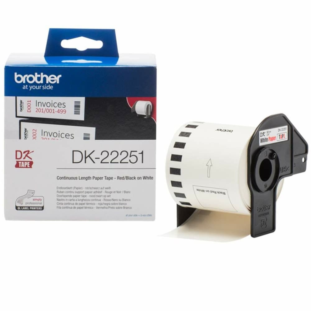 Etiketter på rulle Brother DK-22251 (Renoverade B)