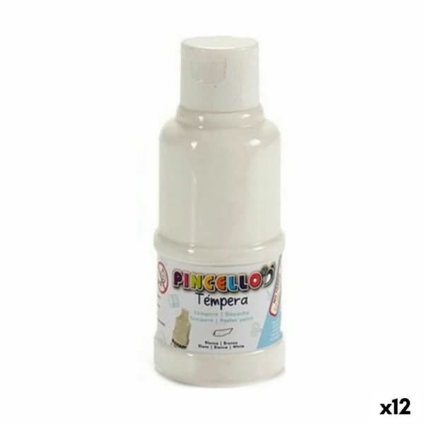 Tempera Pincello Hvid 120 ml (12 enheder)