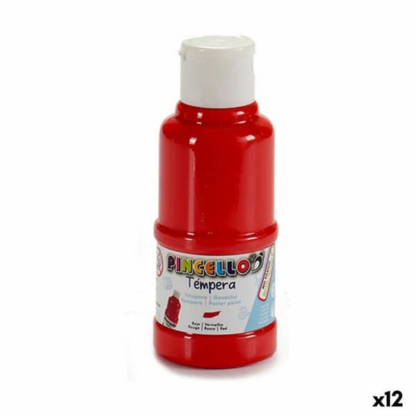 Tempera Pincello Rød 120 ml (12 enheder)