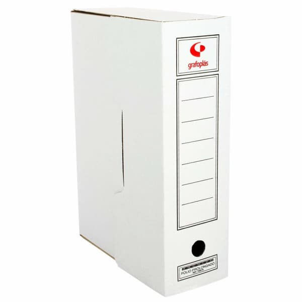 Arkivboks Grafoplas Hvid Din A4 38,5 x 27,5 x 11,5 cm