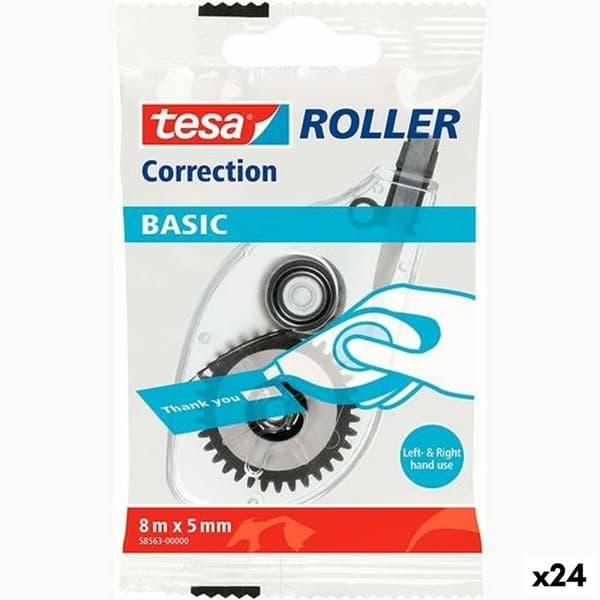Korjausteippi TESA Basic Valkoinen 24 osaa (5 mm x 8 m)