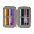 Miniatyrbillede 4 af 5: Penalhus med Tilbehør Glow Lab Magic flow Beige 12.5 x 19.5 x 4 cm (28 Dele)