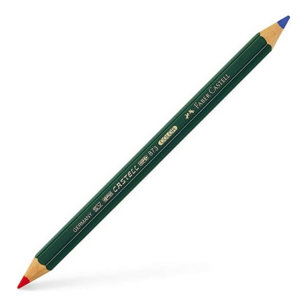 Blyant Faber-Castell 873 Color Blå Rød (12 enheter)