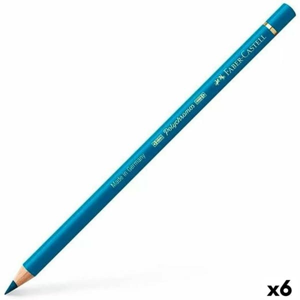 Färgpennor Faber-Castell Polychromos Turkos Koboltblått 6 Delar