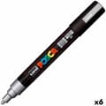 Miniatyrbillede 1 af 2: Markør POSCA PC-5M Sølvfarvet (6 enheder)