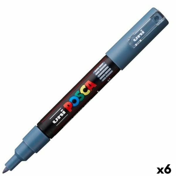 Markør POSCA PC-1M Mørkegrå (6 enheder)
