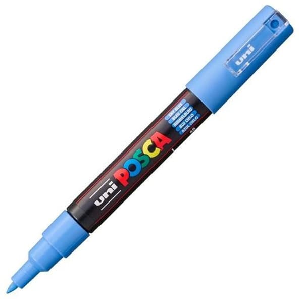 Markør POSCA PC-1M Himmelblå (6 enheder)