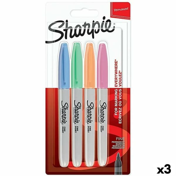 Tuschpennor Sharpie 4 Delar Multicolour (3 antal)