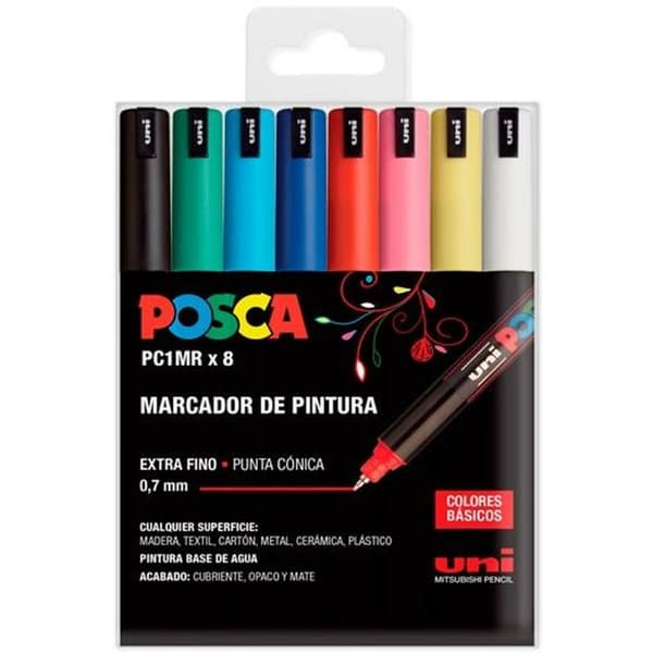 Sæt markører POSCA PC-1MR Multifarvet