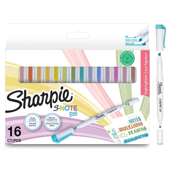 Sæt med Fiberpenne Sharpie S-Note Duo Dobbelt 16 Dele