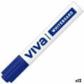 Miniatyrbillede 1 af 2: Whiteboard-pen Molin Viva Blå (12 enheder)